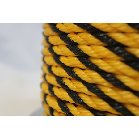 General Work Products 3-Strand Twisted Polypropylene Rope Monofilament, Tiger Rope 1/2 PPMTR1/2